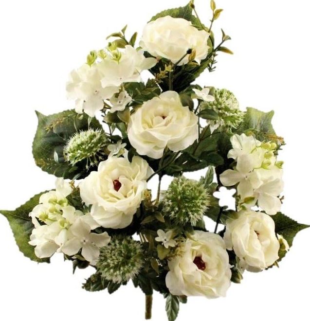 RAMO ENCARADO DE PEONIA-HORTENSIA (46CM) COLOR: BLANCO REF: 5205 BLA PRECIO: 4,50€ RAMO ENCARADO DE PEONIA-HORTENSIA (46CM) COLOR: BLANCO REF: 5205 BLA PRECIO: 4,50€