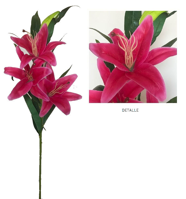 VARA x3 LILIUM CASABLANCA TACTO NATURAL (100CM)/ FUXIA REF: AM-012 (FUXIA) PRECIO: 5,50€ (OFERTA: COMPRANDO 24 UNIDADES, EL PRECIO UNITARIO SE REDUCE A 3,60€/UD) VARA x3 LILIUM CASABLANCA TACTO NATURAL (100CM)/ FUXIA REF: AM-012 (FUXIA) PRECIO: 5,50€ (OFERTA: COMPRANDO 24 UNIDADES, EL PRECIO UNITARIO SE REDUCE A 3,60€/UD)