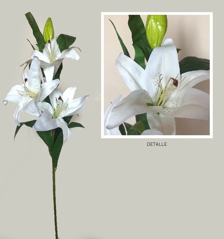 VARA x3 LILIUM CASABLANCA TACTO NATURAL (100CM)/ BLANCO REF: AM-012 (BLANCO) PRECIO: 5,50€ (OFERTA: COMPRANDO 24 UNIDADES, EL PRECIO UNITARIO SE REDUCE A 3,60€/UD) VARA x3 LILIUM CASABLANCA TACTO NATURAL (100CM)/ BLANCO REF: AM-012 (BLANCO) PRECIO: 5,50€ (OFERTA: COMPRANDO 24 UNIDADES, EL PRECIO UNITARIO SE REDUCE A 3,60€/UD)