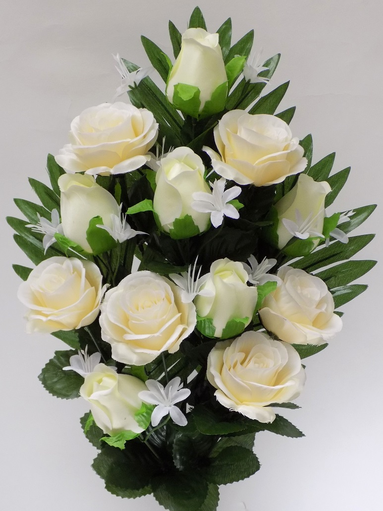 RAMO ENCARADO ROSAS+CAPULLO (45CM)/ CREMA REF: 40100_CRE PRECIO: 3,50€ RAMO ENCARADO ROSAS+CAPULLO (45CM)/ CREMA REF: 40100_CRE PRECIO: 3,50€