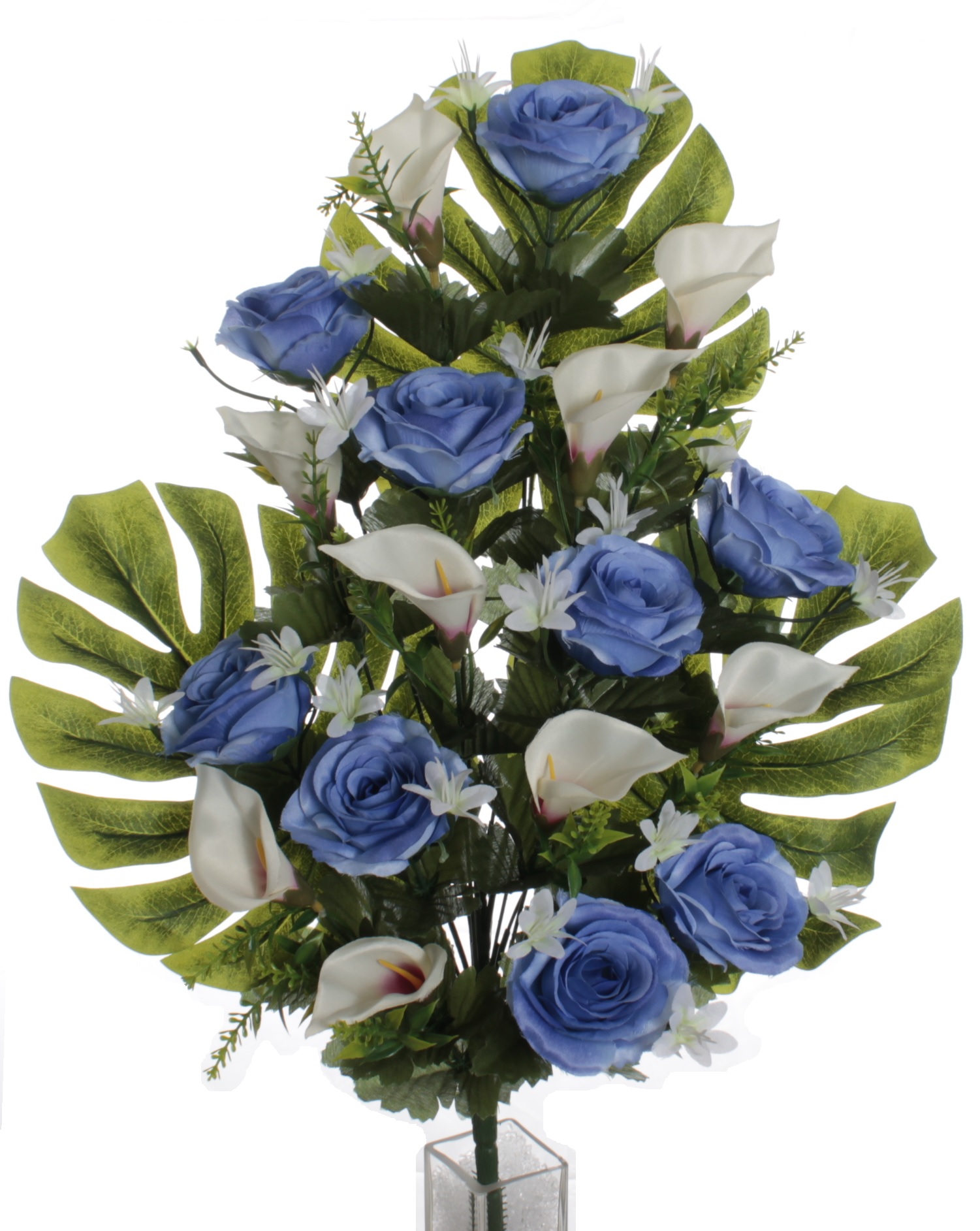 RAMO ENCARADO DE ROSA Y CALA MINI/ AZUL REF: 6321_AZU PRECIO: 6,20€ RAMO ENCARADO DE ROSA Y CALA MINI/ AZUL REF: 6321_AZU PRECIO: 6,20€