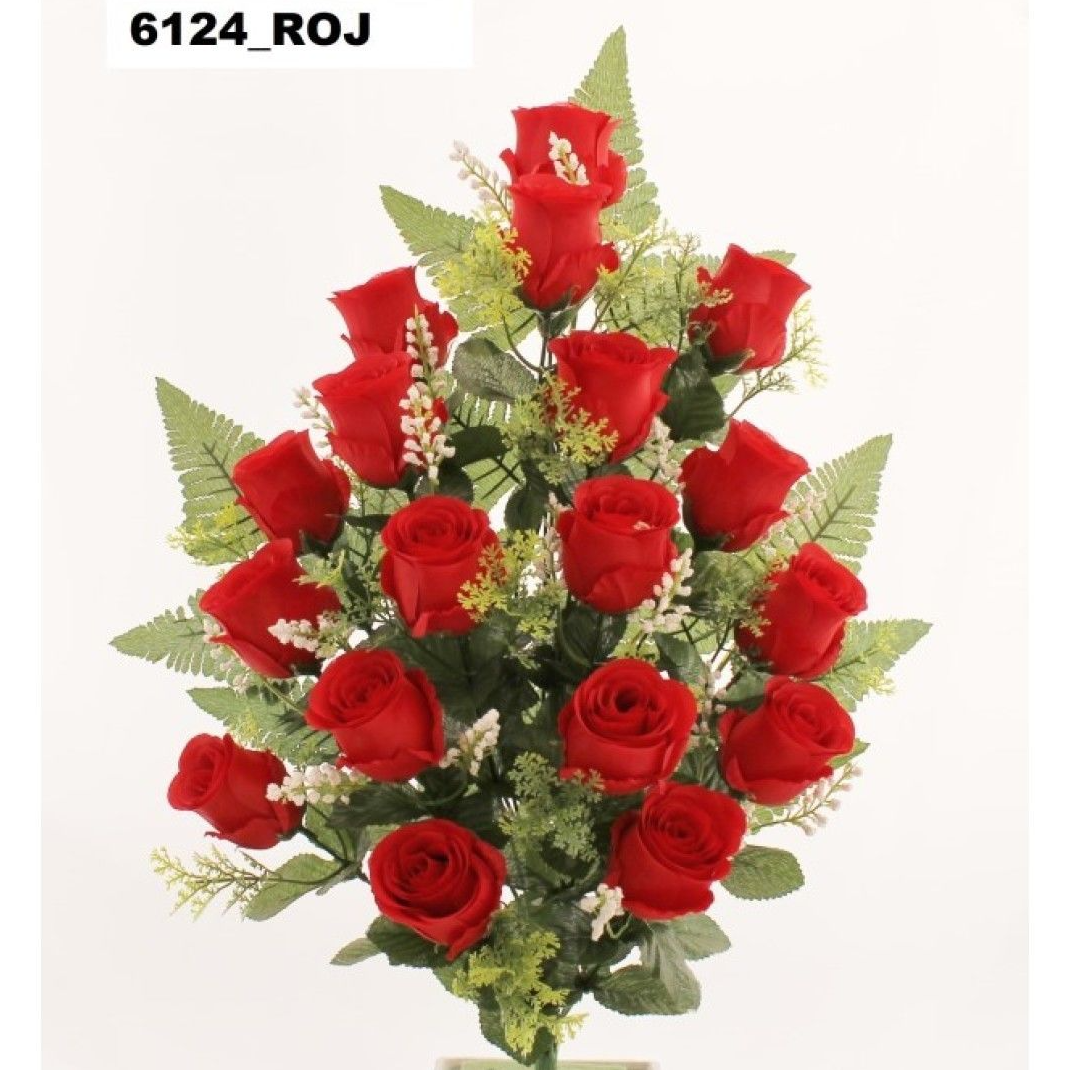 RAMO ENCARADO CAPULLO X18. COLOR:ROJO REF.:6124_ROJ. PRECIO: 6,75€ RAMO ENCARADO CAPULLO X18. COLOR:ROJO REF.:6124_ROJ. PRECIO: 6,75€