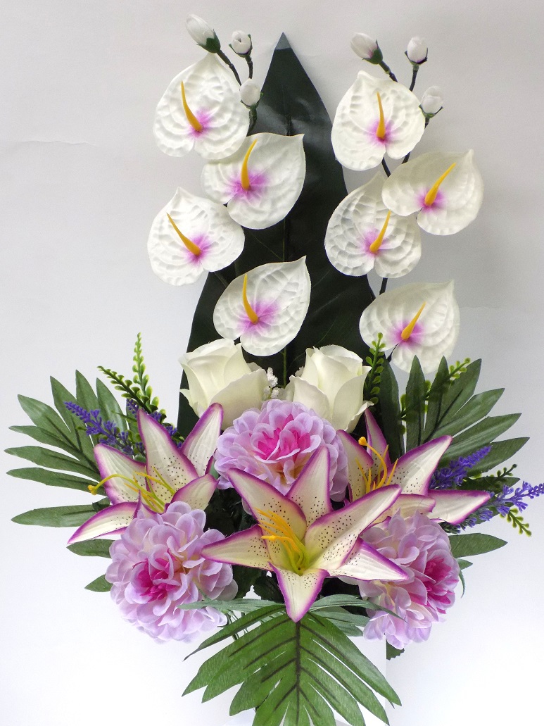 RAMO ENCARADO DE DELPHINIUM Y ANTHURIUM (60CM)/ LILA REF: 40154LI PRECIO: 7,75€ RAMO ENCARADO DE DELPHINIUM Y ANTHURIUM (60CM)/ LILA REF: 40154LI PRECIO: 7,75€