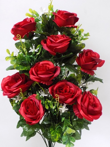 RAMO ENCARADO ROSAS X18 (65CM) ROJO REF: 40043_ROJ PRECIO: 5,75€ RAMO ENCARADO ROSAS X18 (65CM) ROJO REF: 40043_ROJ PRECIO: 5,75€