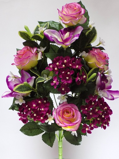 RAMO ENCARADO DE ROSA, HORTENSIA Y ORQUIDEA (50CM)/ FUXIA REF: 40172_FUX PRECIO: 8,75€ RAMO ENCARADO DE ROSA, HORTENSIA Y ORQUIDEA (50CM)/ FUXIA REF: 40172_FUX PRECIO: 8,75€