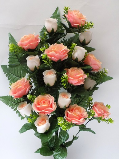 RAMO ENCARADO ROSA Y CAPULLOx18 (60CM)/ SALMON REF: 40126SAL `PRECIO: 7,75€ RAMO ENCARADO ROSA Y CAPULLOx18 (60CM)/ SALMON REF: 40126SAL `PRECIO: 7,75€