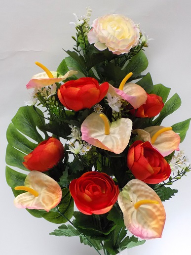 RAMO ENCARADO DE RANUNCULO Y ANTHURIUM (60CM)/ NARANJA REF: 40146NAR PRECIO: 7,75€ RAMO ENCARADO DE RANUNCULO Y ANTHURIUM (60CM)/ NARANJA REF: 40146NAR PRECIO: 7,75€