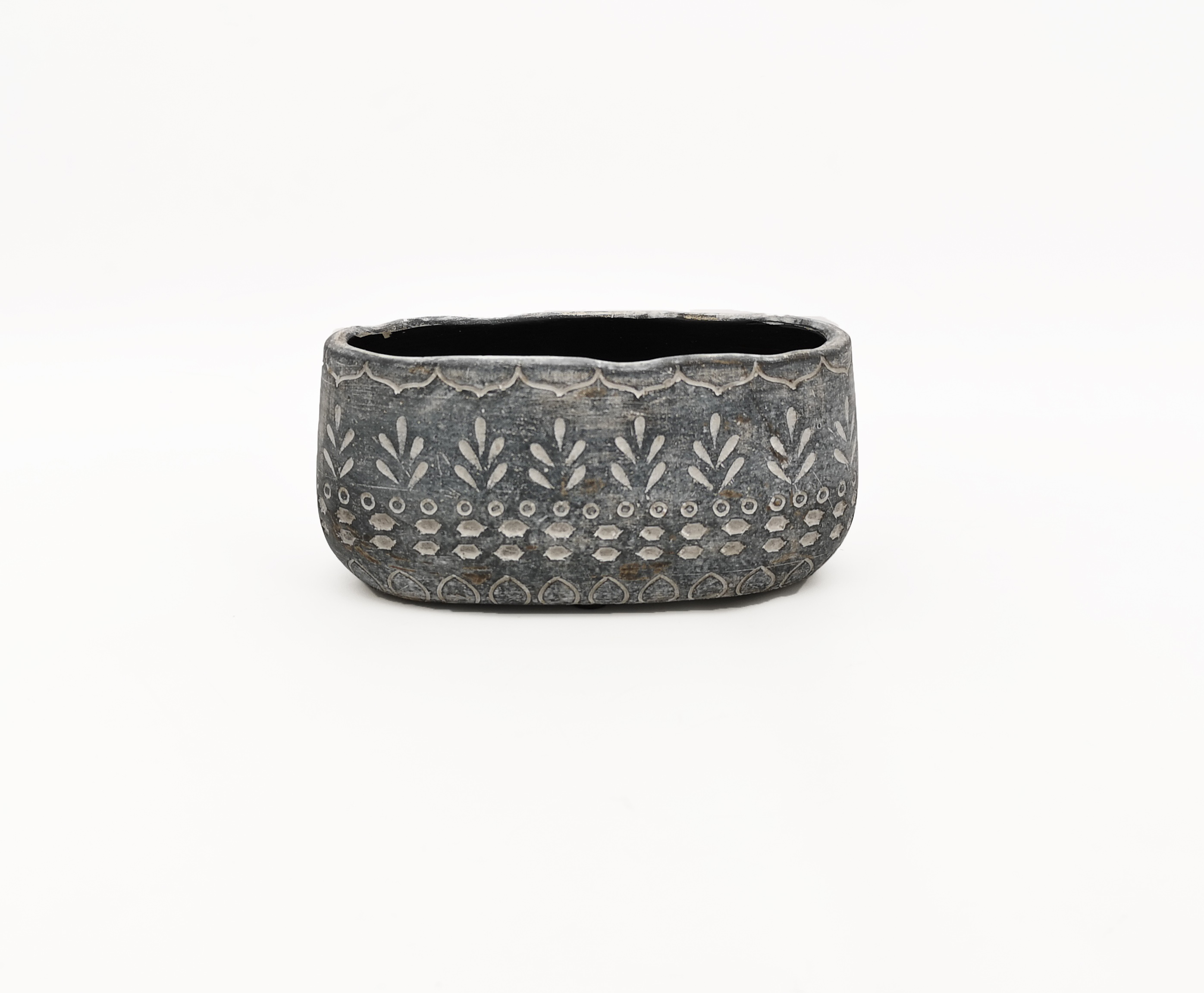 JARDINERA OVAL DE CEMENTO (19X10,5 H9CM)/ DECORACION TRIBAL REF: 44024 PRECIO: 2,75€ JARDINERA OVAL DE CEMENTO (19X10,5 H9CM)/ DECORACION TRIBAL REF: 44024 PRECIO: 2,75€