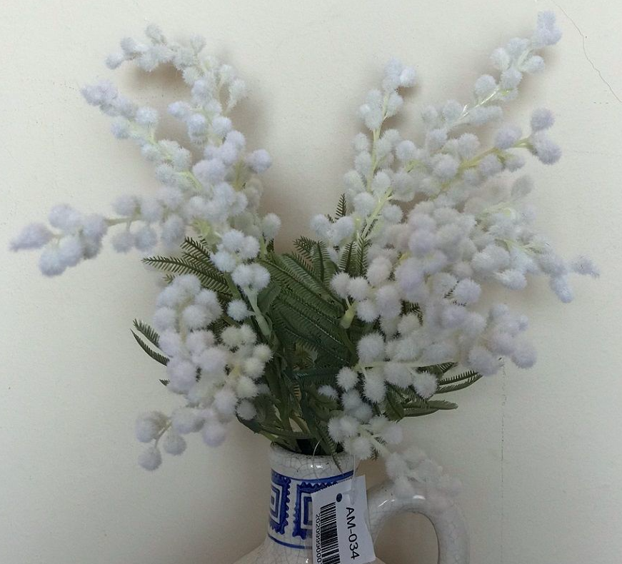 VARA MIMOSA (42CM)/BLANCO REF: AM-034.BL PRECIO: 1,10€ VARA MIMOSA (42CM)/BLANCO REF: AM-034.BL PRECIO: 1,10€