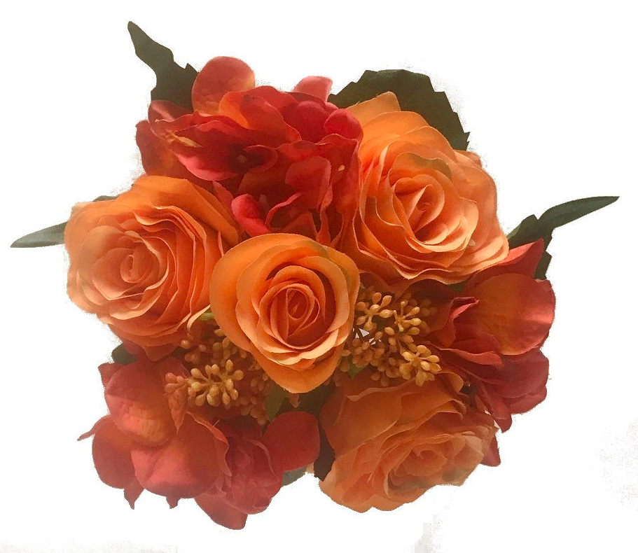 ATADO DE 4 ROSAS Y 3 HORTENSIAS (30CM)/ NARANJA REF: AM-056 (NARANJA) PRECIO: 7,50€ ATADO DE 4 ROSAS Y 3 HORTENSIAS (30CM)/ NARANJA REF: AM-056 (NARANJA) PRECIO: 7,50€