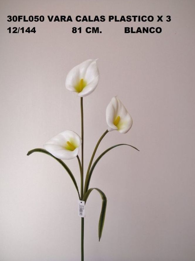 ARA x3 CALAS DE PLÁSTICO CON HOJAS (81CM)/ BLANCO REF: 30FL050 PRECIO: 1,80€ ARA x3 CALAS DE PLÁSTICO CON HOJAS (81CM)/ BLANCO REF: 30FL050 PRECIO: 1,80€
