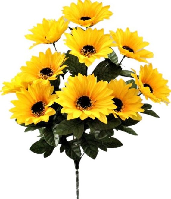 RAMO GIRASOL x10 (43CM)/ COLOR: AMARILLO REF: 7023 AMA PRECIO: 1,80€ RAMO GIRASOL x10 (43CM)/ COLOR: AMARILLO REF: 7023 AMA PRECIO: 1,80€