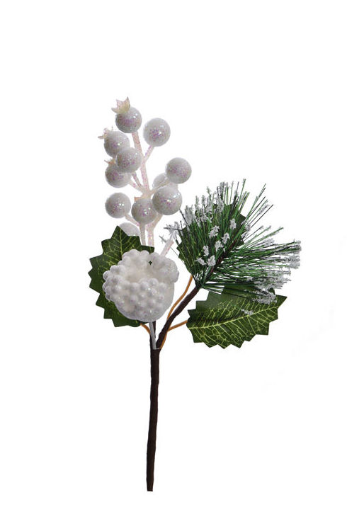 PQTE. 12 UNID. PICK BERRY Y PINO PURPURINA 26CM (BLANCO) REF:90060107/WH PRECIO:1,00 € PQTE. 12 UNID. PICK BERRY Y PINO PURPURINA 26CM (BLANCO) REF:90060107/WH PRECIO:1,00 €