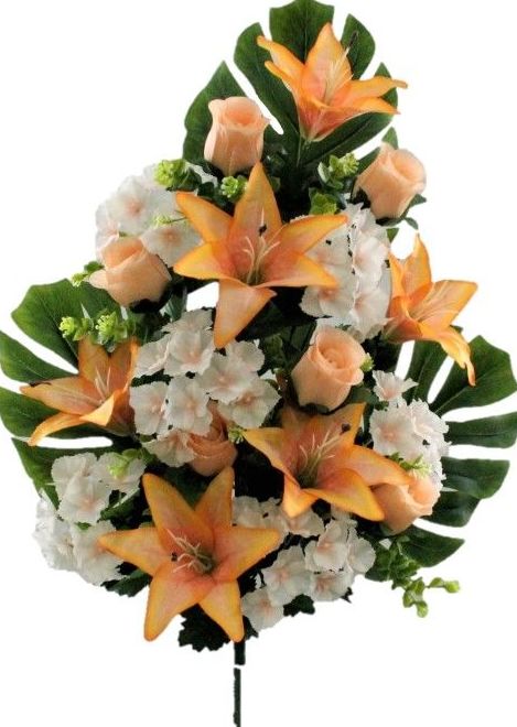 RAMO ENCARADO ROSA CAPULLO HORTENSIA (66CM) COLOR: NARANJA REF: 6274 NAR PRECIO: 5,50€ RAMO ENCARADO ROSA CAPULLO HORTENSIA (66CM) COLOR: NARANJA REF: 6274 NAR PRECIO: 5,50€