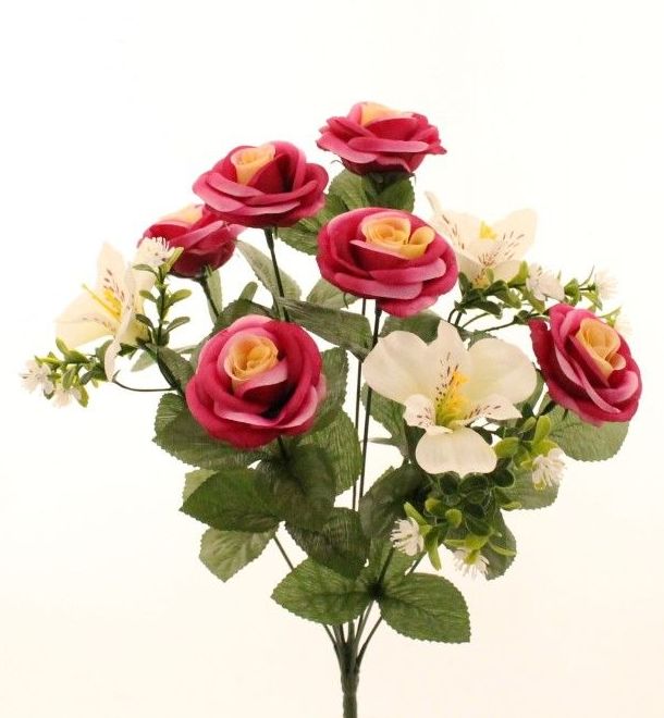 RAMO ENCARADO DE ROSA Y ASTROMELIA (45 CM) COLOR: BURDEOS REF: 6144 BUR PRECIO: 1,80€ RAMO ENCARADO DE ROSA Y ASTROMELIA (45 CM) COLOR: BURDEOS REF: 6144 BUR PRECIO: 1,80€