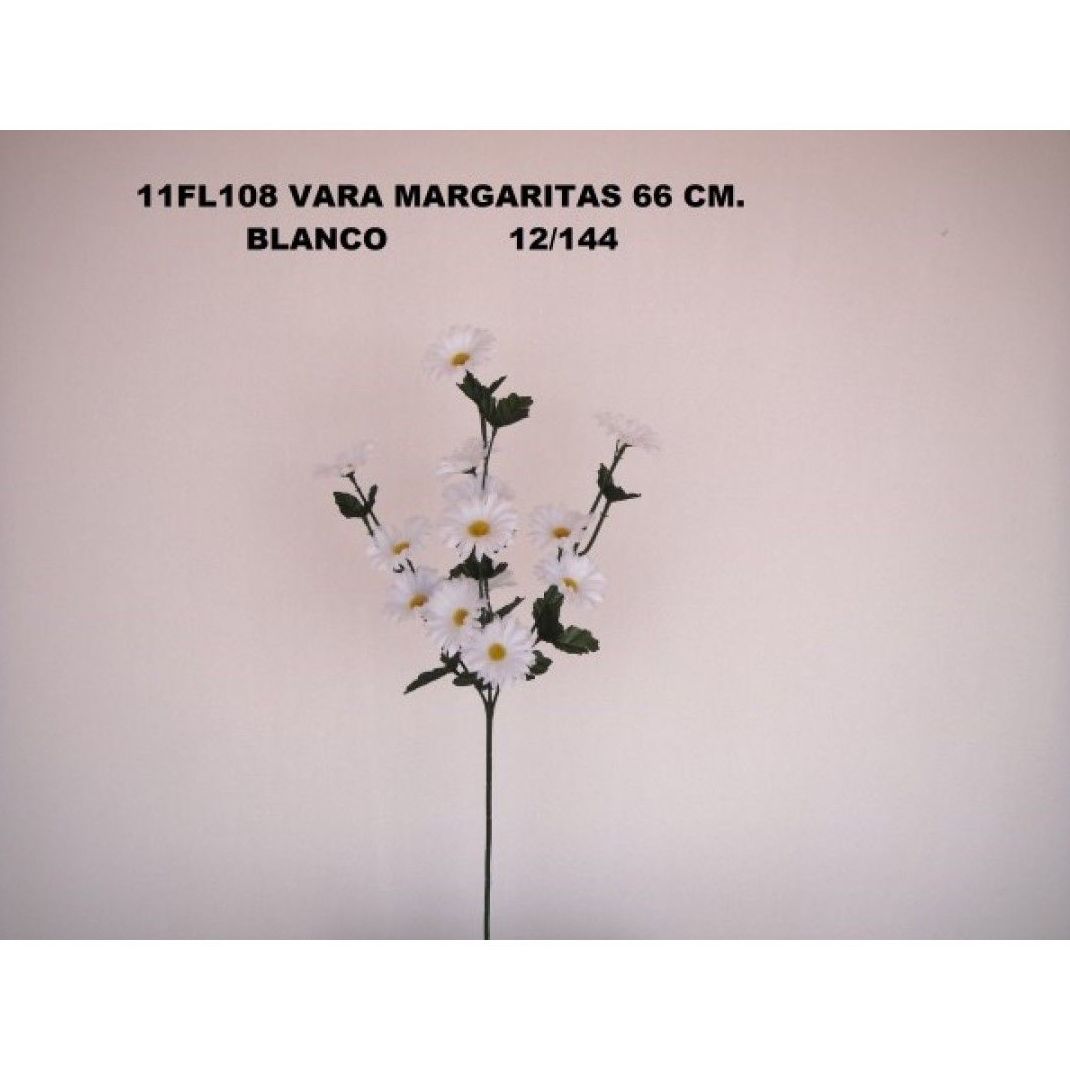VARA MARGARITAS (66CM.) COLOR:BLANCO REF.:11FL108 PRECIO:1,80 € VARA MARGARITAS (66CM.) COLOR:BLANCO REF.:11FL108 PRECIO:1,80 €