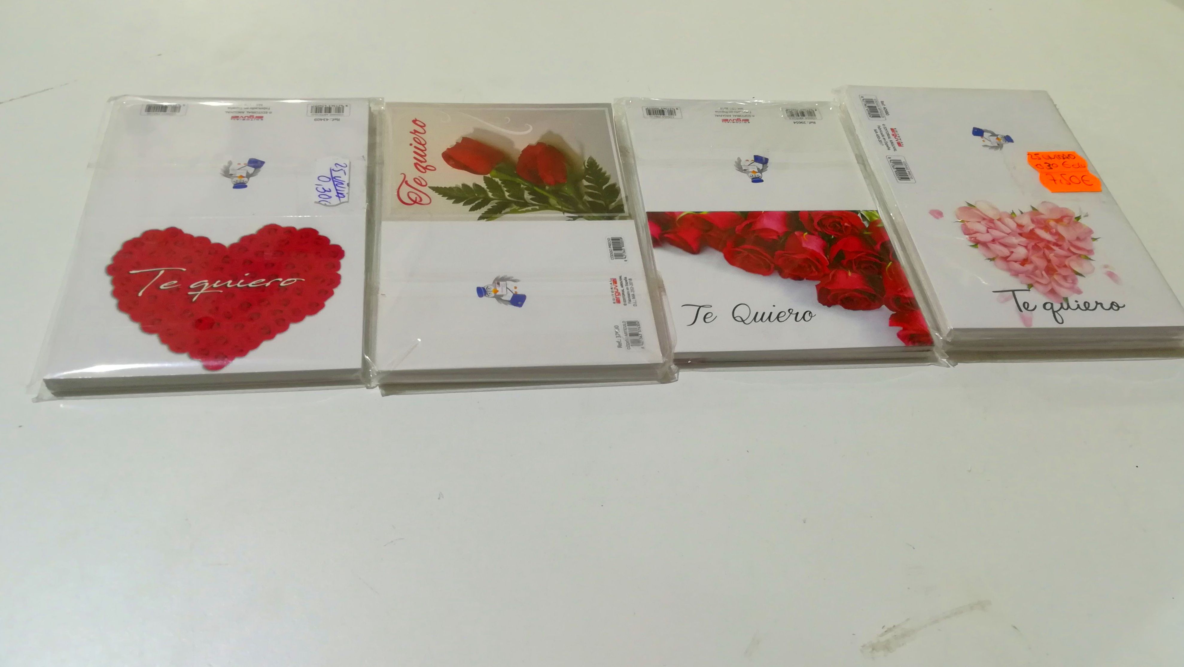 PQTE.TARJETAS x 25 unid (se pueden doblar y queda en forma de libro) PRECIO: 0,30 € C/Unidad. PQTE.TARJETAS x 25 unid (se pueden doblar y queda en forma de libro) PRECIO: 0,30 € C/Unidad.