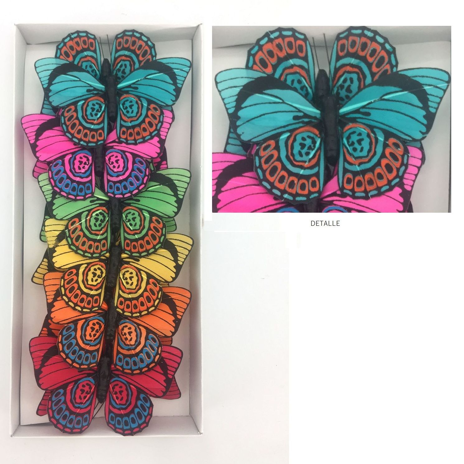 CAJAx12 MARIPOSAS C/CLIP (9,5CM)/ SURT. COL MEXICO REF: E0172.10A PRECIO: 6,00€ (0,50€/UD) CAJAx12 MARIPOSAS C/CLIP (9,5CM)/ SURT. COL MEXICO REF: E0172.10A PRECIO: 6,00€ (0,50€/UD)
