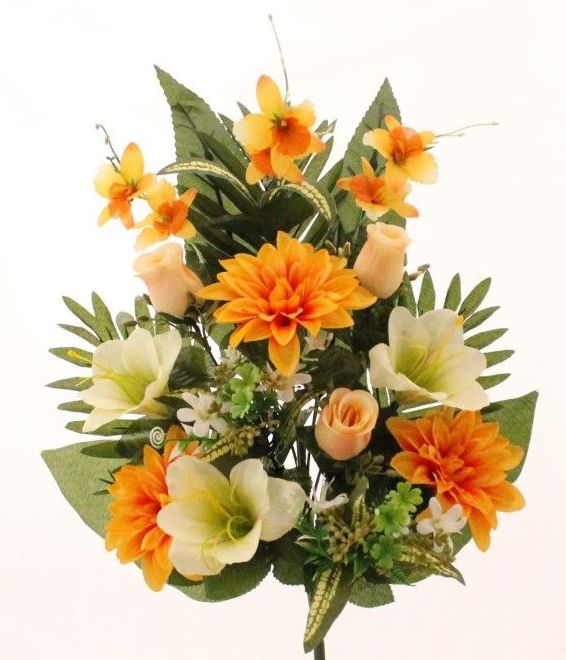RAMO ENCARADO PEQUEÑO DALIA Y GLADIOLO. COLOR:NARANJA REF.:6199 NAR. PRECIO:4,95 € RAMO ENCARADO PEQUEÑO DALIA Y GLADIOLO. COLOR:NARANJA REF.:6199 NAR. PRECIO:4,95 €