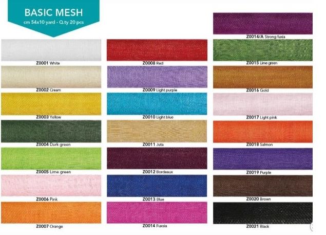 MALLA BASICA 54cm x 9,10mt (COLORES) REF: Z000...1 PRECIO: 2,50€ // OFERTA (1): x20 MALLAS DE COLORES SURTIDOS EL PRECIO: 2,30€/UD // OFERTA (2): x20 MALLAS DEL MISMO COLOR EL PRECIO: 2,00€/UD MALLA BASICA 54cm x 9,10mt (COLORES) REF: Z000...1 PRECIO: 2,50€ // OFERTA (1): x20 MALLAS DE COLORES SURTIDOS EL PRECIO: 2,30€/UD // OFERTA (2): x20 MALLAS DEL MISMO COLOR EL PRECIO: 2,00€/UD