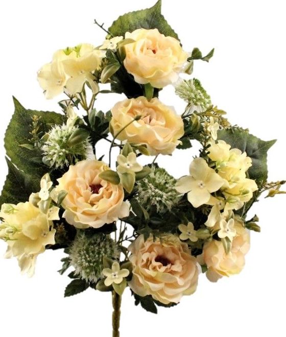RAMO ENCARADO DE PEONIA-HORTENSIA (46CM) COLOR: CREMA REF: 5205 CRE PRECIO: 4,50€ RAMO ENCARADO DE PEONIA-HORTENSIA (46CM) COLOR: CREMA REF: 5205 CRE PRECIO: 4,50€