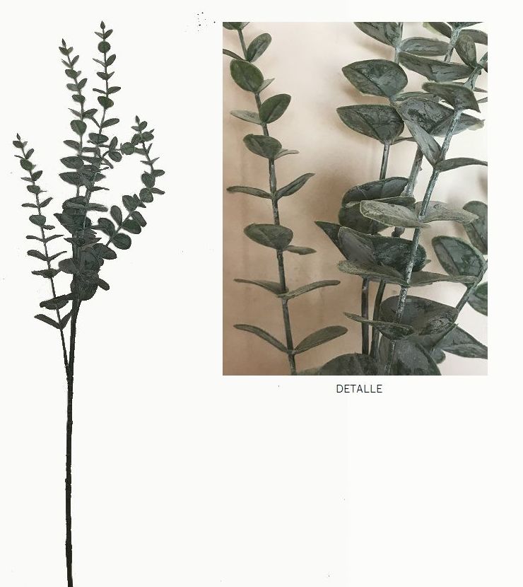 POMO DE EUCALIPTO DE PLASTICO EMPOLVADOx5 (74CM)/ VERDE-GRIS REF: AM-051 PRECIO: 2,50€ POMO DE EUCALIPTO DE PLASTICO EMPOLVADOx5 (74CM)/ VERDE-GRIS REF: AM-051 PRECIO: 2,50€