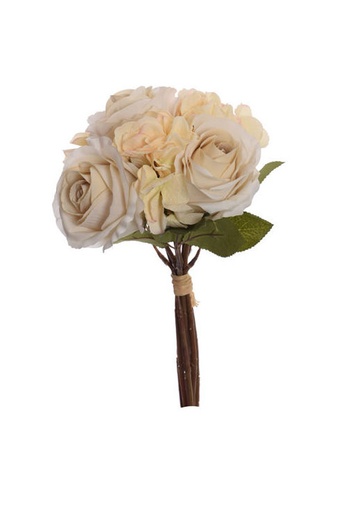 BOUQUET ROSAS + HYDRANGEA X7(36CM) COLOR:VAINILLA REF.:50050001/VA PRECIO:7,85 € BOUQUET ROSAS + HYDRANGEA X7(36CM) COLOR:VAINILLA REF.:50050001/VA PRECIO:7,85 €