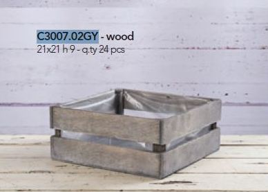 JARDINERA MADERA CUADRADA 21X21 H9 (GRIS) REF: C3007.02GY PRECIO: 3,70€ JARDINERA MADERA CUADRADA 21X21 H9 (GRIS) REF: C3007.02GY PRECIO: 3,70€