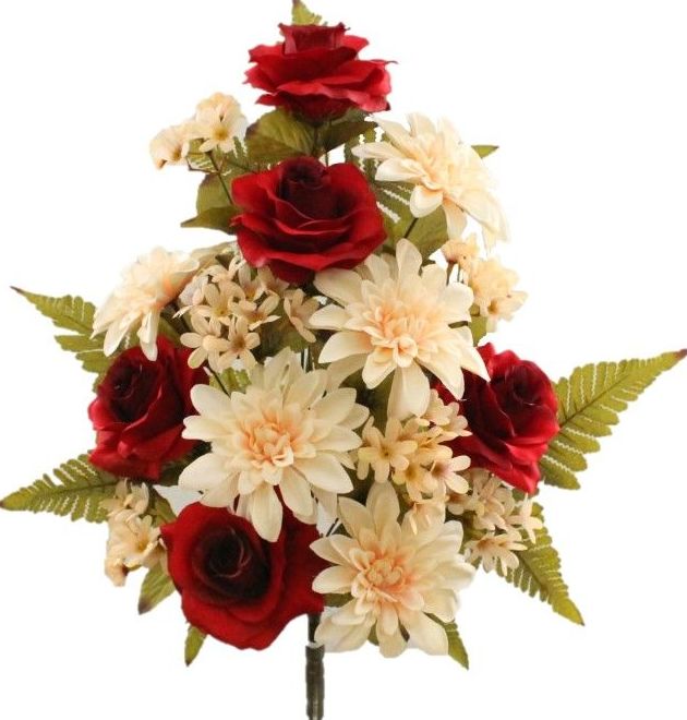 RAMO ENCARADO ROSA-DAHLIA (62CM) COLOR: ROJO REF: 6264 ROJ PRECIO: 5,50€ RAMO ENCARADO ROSA-DAHLIA (62CM) COLOR: ROJO REF: 6264 ROJ PRECIO: 5,50€