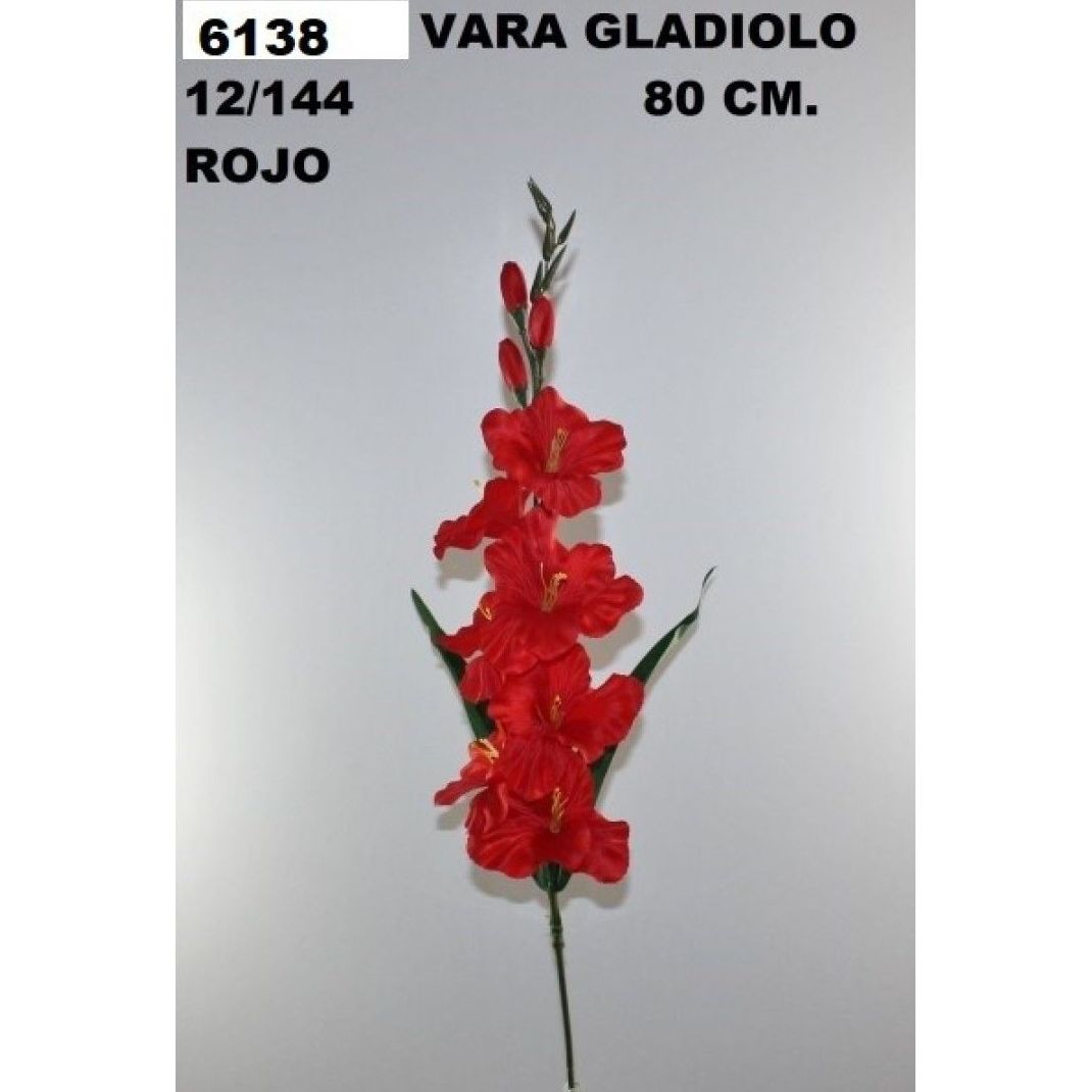 VARA DE GLADIOLO (80CM) COLOR:ROJO REF.:6138 PRECIO: 1,25 € VARA DE GLADIOLO (80CM) COLOR:ROJO REF.:6138 PRECIO: 1,25 €