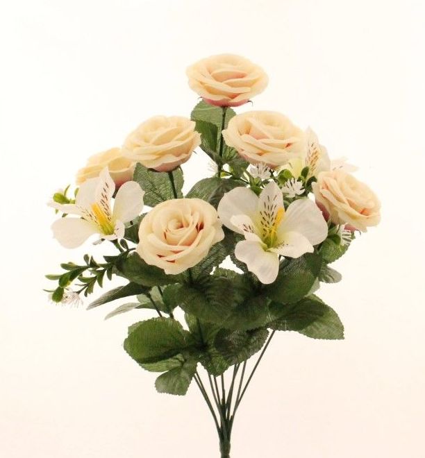 RAMO ENCARADO DE ROSA Y ASTROMELIA (45 CM) COLOR: CREMA REF: 6144 CRE PRECIO: 1,80€ RAMO ENCARADO DE ROSA Y ASTROMELIA (45 CM) COLOR: CREMA REF: 6144 CRE PRECIO: 1,80€