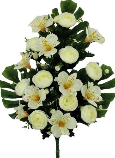 RAMO ENCARADO RANÚNCULO-ALSTROEMERIA (64CM) COLOR: BLANCO REF: 6273 BLA PRECIO: 5,50€ RAMO ENCARADO RANÚNCULO-ALSTROEMERIA (64CM) COLOR: BLANCO REF: 6273 BLA PRECIO: 5,50€