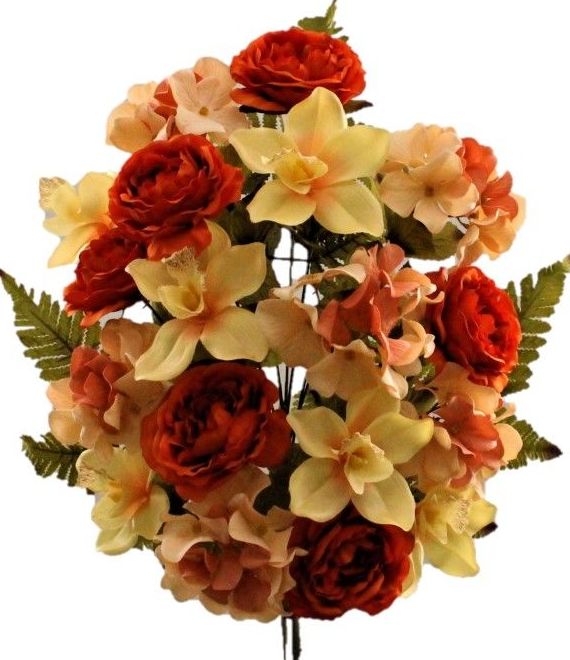 RAMO ENCARADO PEONIA-CYMBIDIUM (55CM)/ NARANJA REF: 6265_NAR PRECIO: 6,50€ RAMO ENCARADO PEONIA-CYMBIDIUM (55CM)/ NARANJA REF: 6265_NAR PRECIO: 6,50€