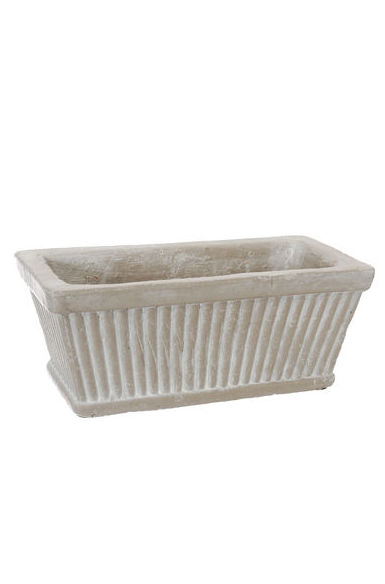 JARDINERA ACANALADA (18.5X8.5X7.5CM)/ CREMA REF: 79190080/CR PRECIO: 2,00€ JARDINERA ACANALADA (18.5X8.5X7.5CM)/ CREMA REF: 79190080/CR PRECIO: 2,00€
