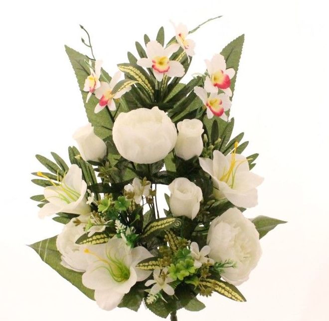 RAMO ENCARADO PEONIA Y GLADIOLO. COLOR: BLANCO REF.:6200 PRECIO: 4,95 € RAMO ENCARADO PEONIA Y GLADIOLO. COLOR: BLANCO REF.:6200 PRECIO: 4,95 €