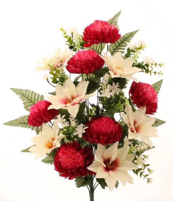 RAMO ENC. MUM GDE + LILUMS. COLOR:BURDEOS. REF.:6187. PRECIO: 5,50 € RAMO ENC. MUM GDE + LILUMS. COLOR:BURDEOS. REF.:6187. PRECIO: 5,50 €
