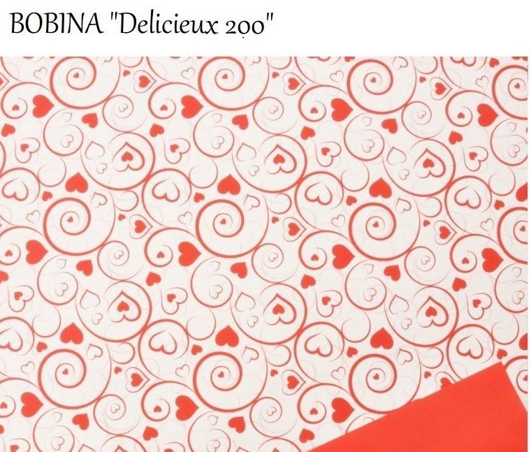 BOBINA PPL PERLADA 40my MODELO "Delicieux" (0,70x40MT)/ ROJO-BLANCO REF: DEL-200-001 PRECIO: 13,50€ BOBINA PPL PERLADA 40my MODELO "Delicieux" (0,70x40MT)/ ROJO-BLANCO REF: DEL-200-001 PRECIO: 13,50€