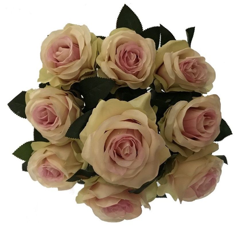 RAMO DE ROSASx9 41CM/ CREMA-ROSA REF: AM-212 (CREMA-ROSA) PRECIO: 4,50€ RAMO DE ROSASx9 41CM/ CREMA-ROSA REF: AM-212 (CREMA-ROSA) PRECIO: 4,50€