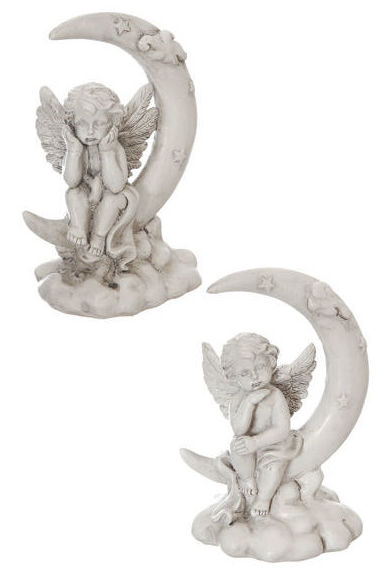 FIGURA DE ANGEL SENTADO EN LA LUNA (11CM)/ SURTIDO 2 MODELOS GRIS REF: 84603/GREY PRECIO: 2,60€/UD FIGURA DE ANGEL SENTADO EN LA LUNA (11CM)/ SURTIDO 2 MODELOS GRIS REF: 84603/GREY PRECIO: 2,60€/UD