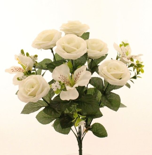 RAMO ENCARADO DE ROSA Y ASTROMELIA (45 CM) COLOR: BLANCO REF: 6144 BLA PRECIO: 1,80€ RAMO ENCARADO DE ROSA Y ASTROMELIA (45 CM) COLOR: BLANCO REF: 6144 BLA PRECIO: 1,80€