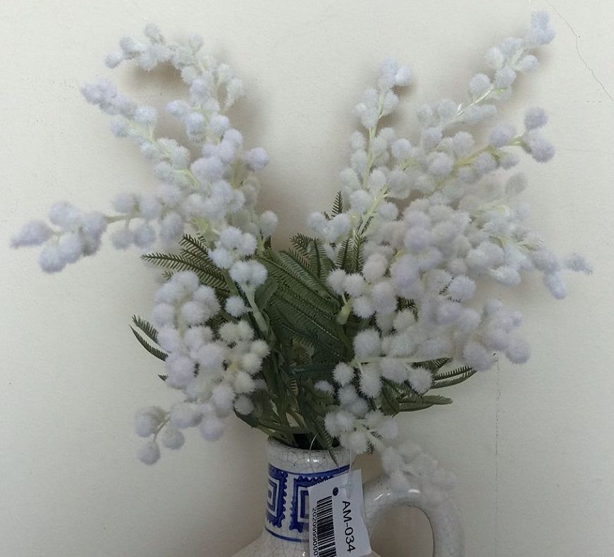 VARA MIMOSA (42CM)/BLANCO REF: AM-034.BL PRECIO: 1,00€ VARA MIMOSA (42CM)/BLANCO REF: AM-034.BL PRECIO: 1,00€