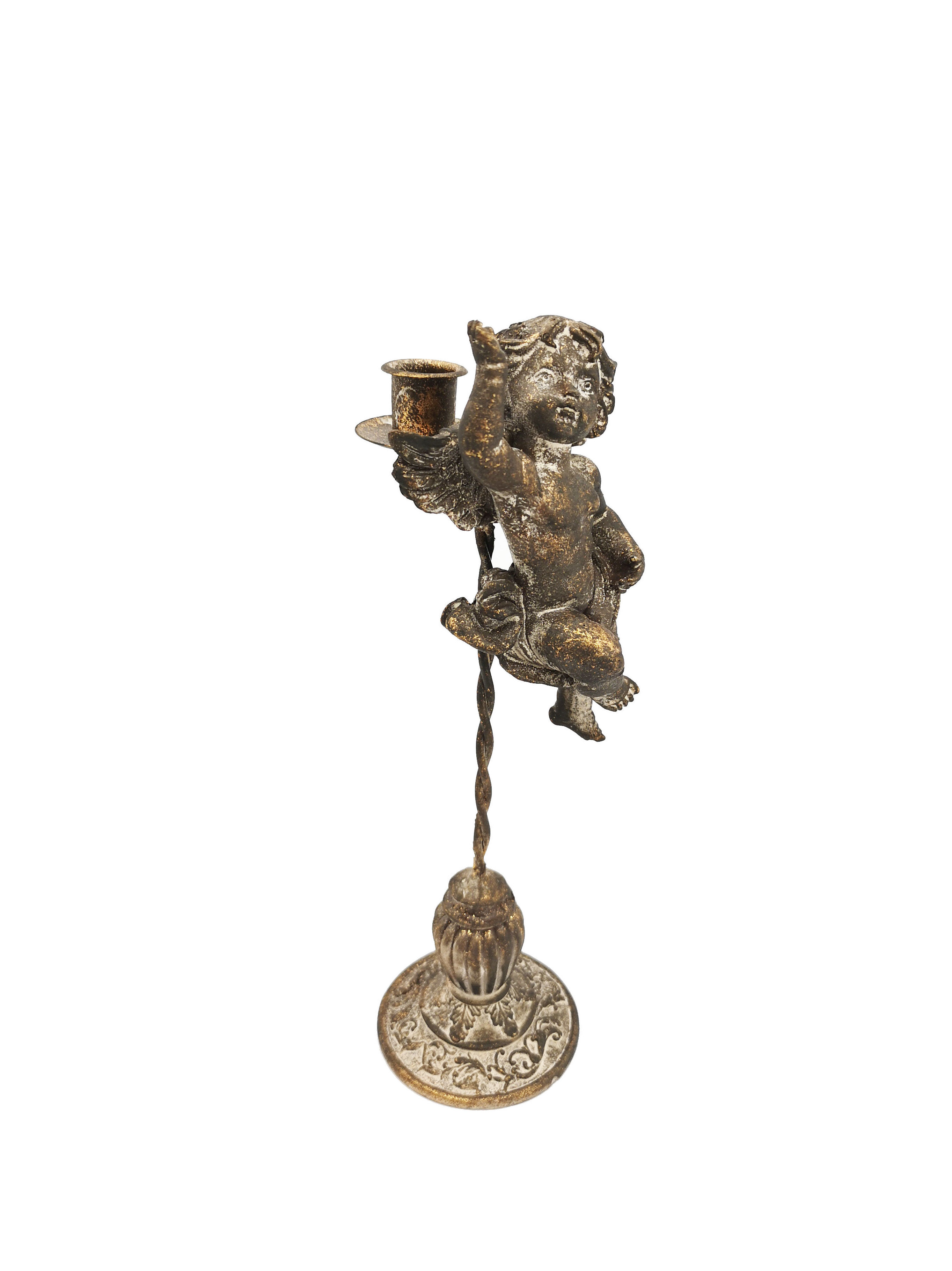 ANGELITO CANDELABRO (D11 H31,5CM) ORO/NEGRO REF: 84202BG PRECIO: 14,75€ ANGELITO CANDELABRO (D11 H31,5CM) ORO/NEGRO REF: 84202BG PRECIO: 14,75€
