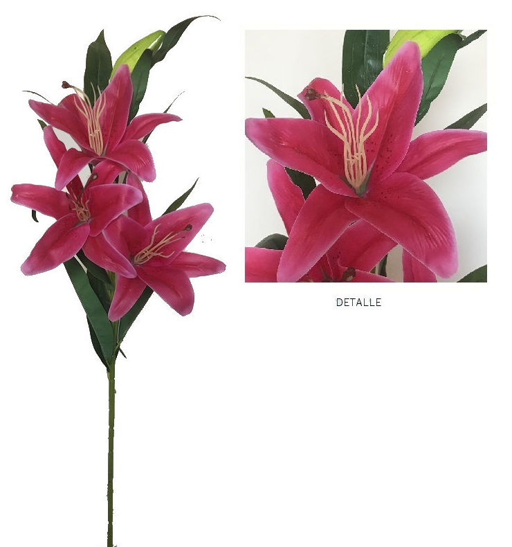 VARA x3 LILIUM CASABLANCA TACTO NATURAL (100CM)/ FUXIA REF: AM-012 (FUXIA) PRECIO: 6,50€ VARA x3 LILIUM CASABLANCA TACTO NATURAL (100CM)/ FUXIA REF: AM-012 (FUXIA) PRECIO: 6,50€