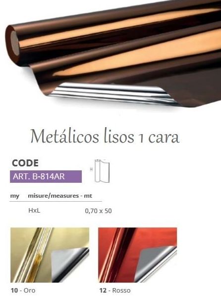 BOBINA PP METALICO LISO 1 CARA 35my (0,70 x 50MT) REF: B-814AR PRECIO: 13,50€/ UD (OFERTA PACK x3UD. EL PRECIO SE REDUCE A 12€/UD ) BOBINA PP METALICO LISO 1 CARA 35my (0,70 x 50MT) REF: B-814AR PRECIO: 13,50€/ UD (OFERTA PACK x3UD. EL PRECIO SE REDUCE A 12€/UD )
