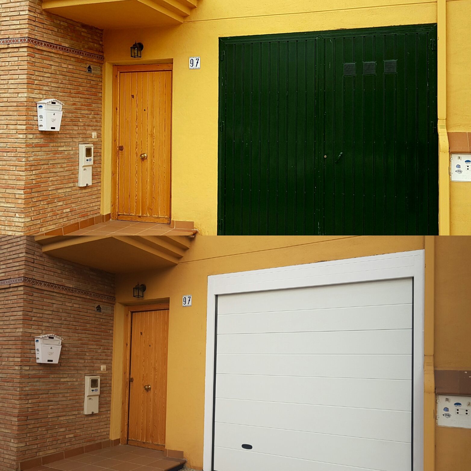 Puerta seccional panel blanco Puerta seccional panel blanco