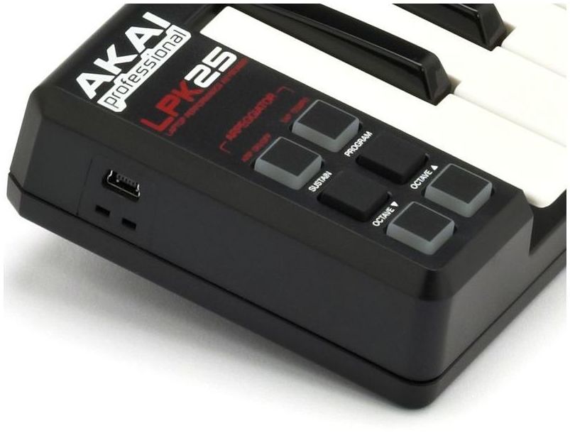 Controlador midi Akai 25 teclas Controlador midi Akai 25 teclas