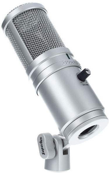 Microfono voz condensador con usb grabaciones caseras Superlux