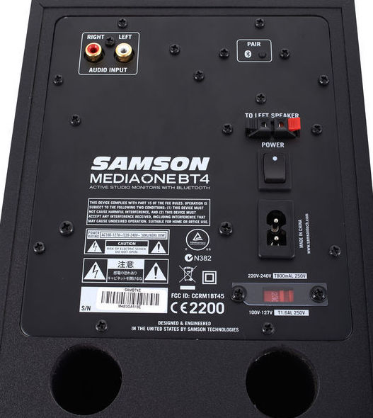 Monitores de estudio Samson BT4 de 2 bias con Bluetooth Monitores de estudio Samson BT4 de 2 bias con Bluetooth