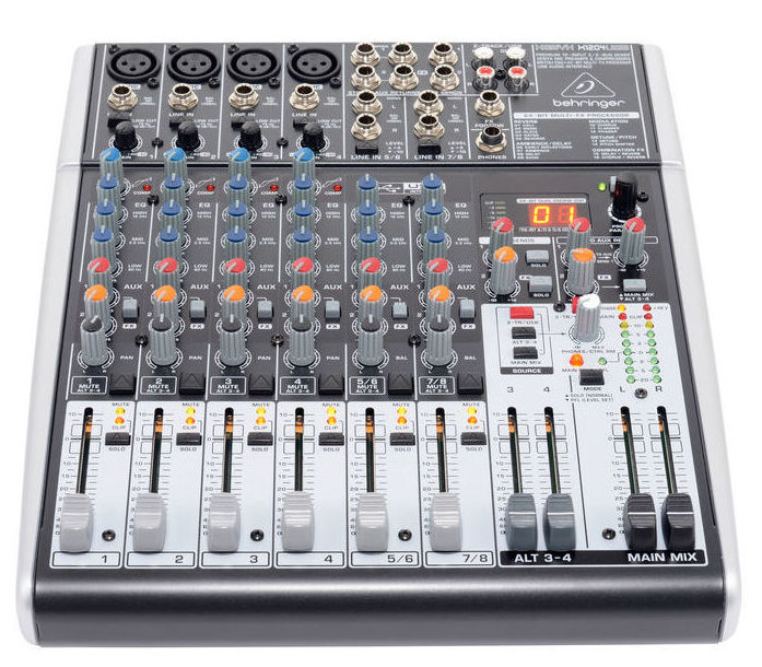 Mesa compacta Behringer Xenyx X1204 usb efectos 4 canales mono 2 stereo 2 auxiliares Mesa compacta Behringer Xenyx X1204 usb efectos 4 canales mono 2 stereo 2 auxiliares