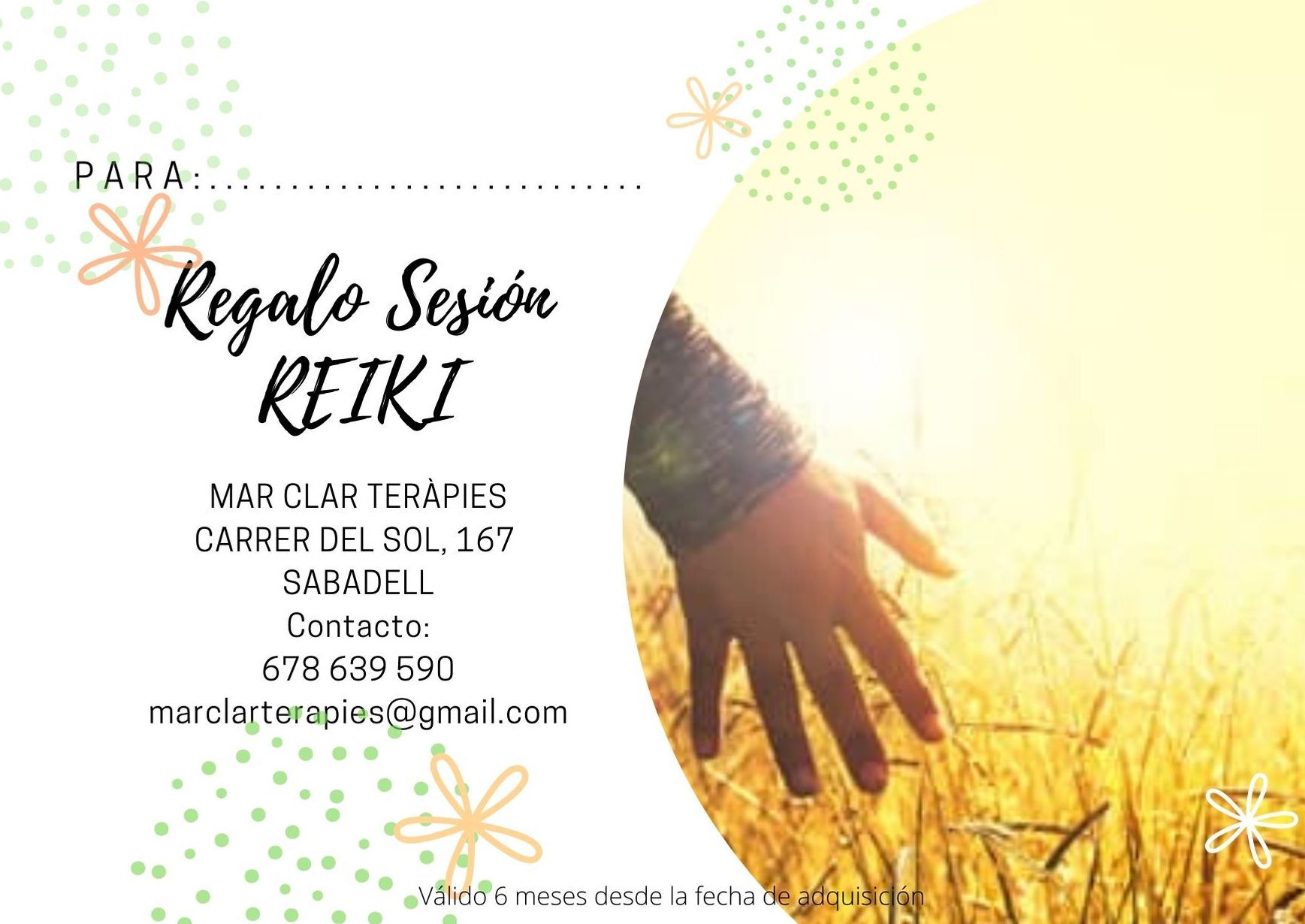 Tarjeta Regalo: Productos y Servicios de Mar Clar Teràpies Tarjeta Regalo: Productos y Servicios de Mar Clar Teràpies